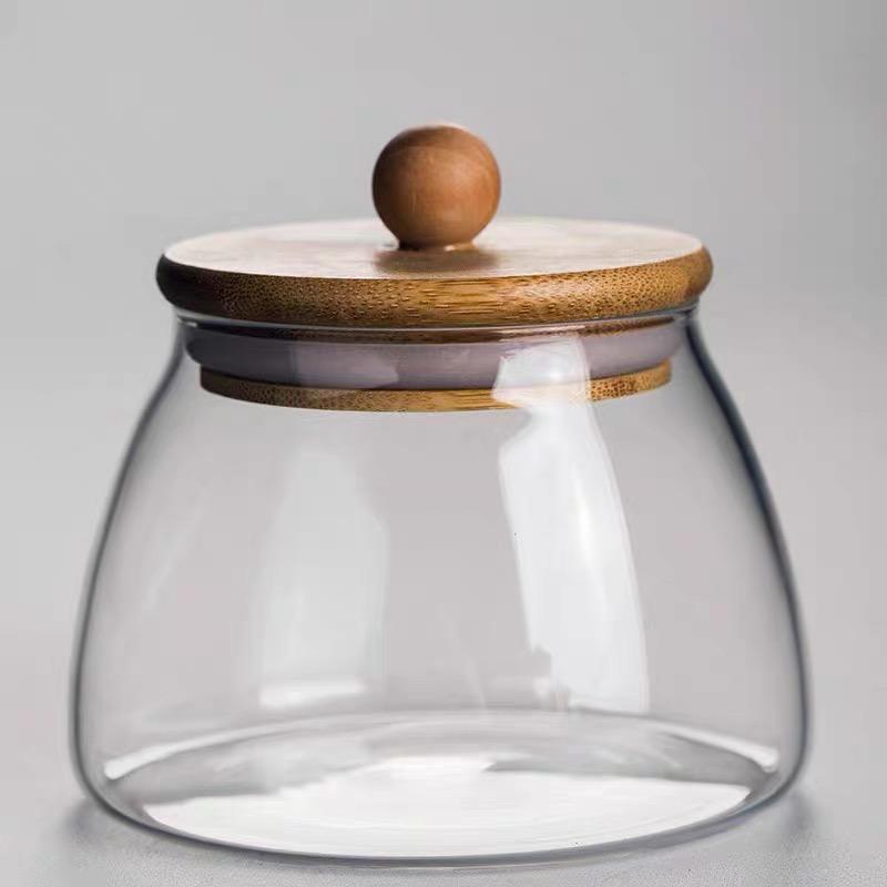 

Micro Landscape Moss Glass Bottles With Bamboo Lid Glass Vase Green Plant Microecological Glass Terrarium Vegetation Container