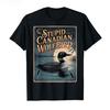Dumme Kanadische Wolfsvogel Lustiger Eistaucher Humor T-Shirt für Männer Frauen 100% Baumwolle T-Shirts Kurzarm Oberteile 2026 Modekleidung