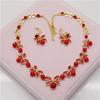 Elegant Butterfly Pearl Jewelry Set: Necklace, Earrings & Bracelet for Weddings