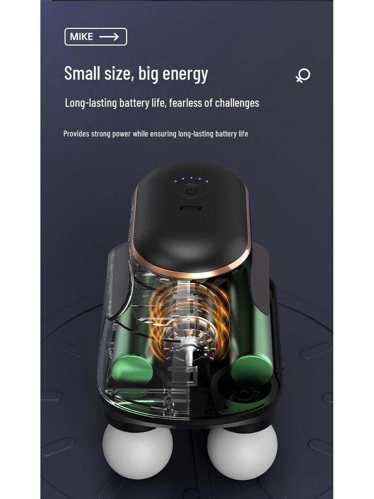 2025 Compact Multi-head Fascia Gun Massager for Deep Tissue Muscle Relaxation