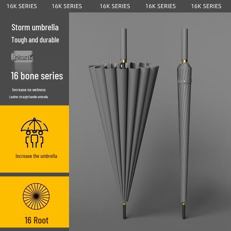 Xiaobu Forest Automatic 16-Rib Straight Handle Umbrella