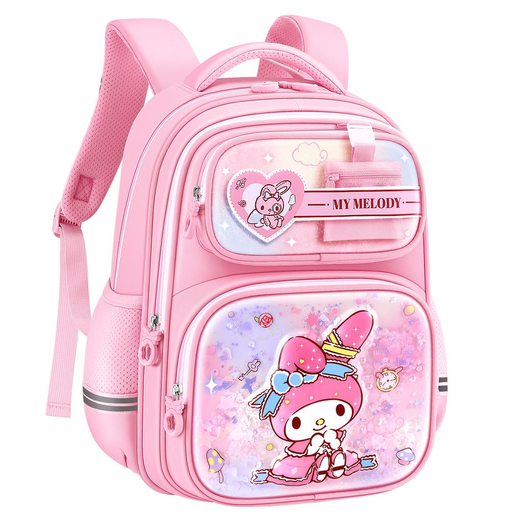 New Sanrio Kuromi My Melody Cinnamoroll Polyester Student Bag Regular Women's Purple/Pink KT0236B
