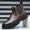 Korta stövlar herr höst och vinter fotöverdrag Martin-stövlar hög topp mångsidiga cigarettstövlar lokomotiv arbetsstövlar tide