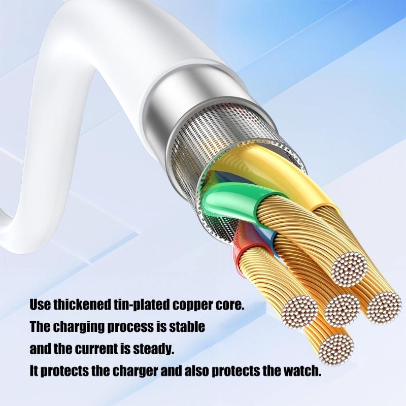 Portable Charging Cable for Smartwatch PVC Construction Universal Fit Rapid Charging Capability Includes Safety Features