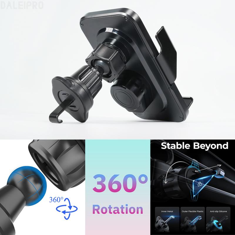 Car Wireless Charging Phone Holder Smart Sensing Fast Wireless Charger Phone Mounts 360° Rotation Inductive automatic clamping