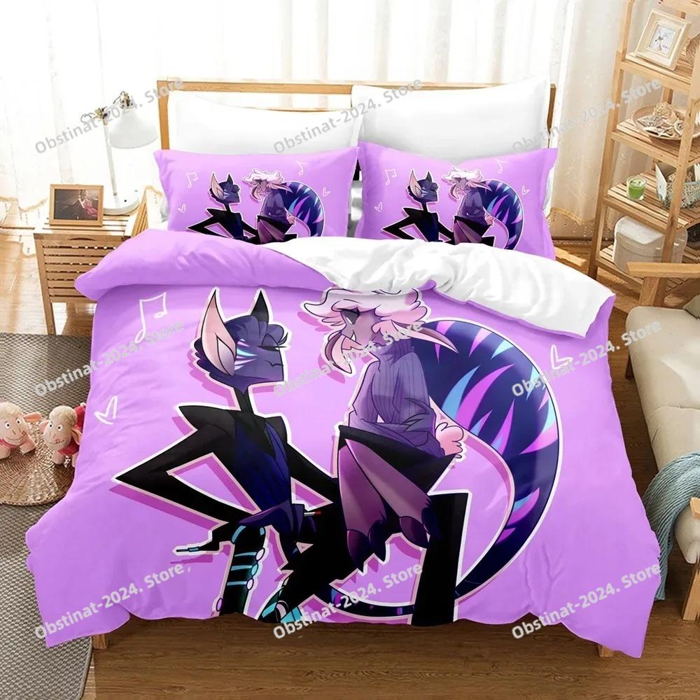 Fashion Cartoon Hazbin Hotel Bedding Set Duvet Cover Set With Pillowcase Twin Full Queen King Bedclothes Bed Linen Home Textiles