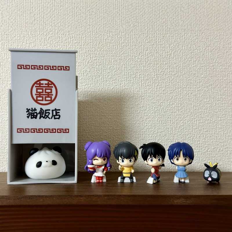 Bandai Genuine Ranma Nibun-No-Ichi Gashapon Toys Standing Posture Styling Series Shampoo Anime Figure Model Decoration Gifts