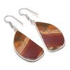 Natural Polychrome Jasper Gemstone 925 Sterling Silver Earring 1.97" AE-11520
