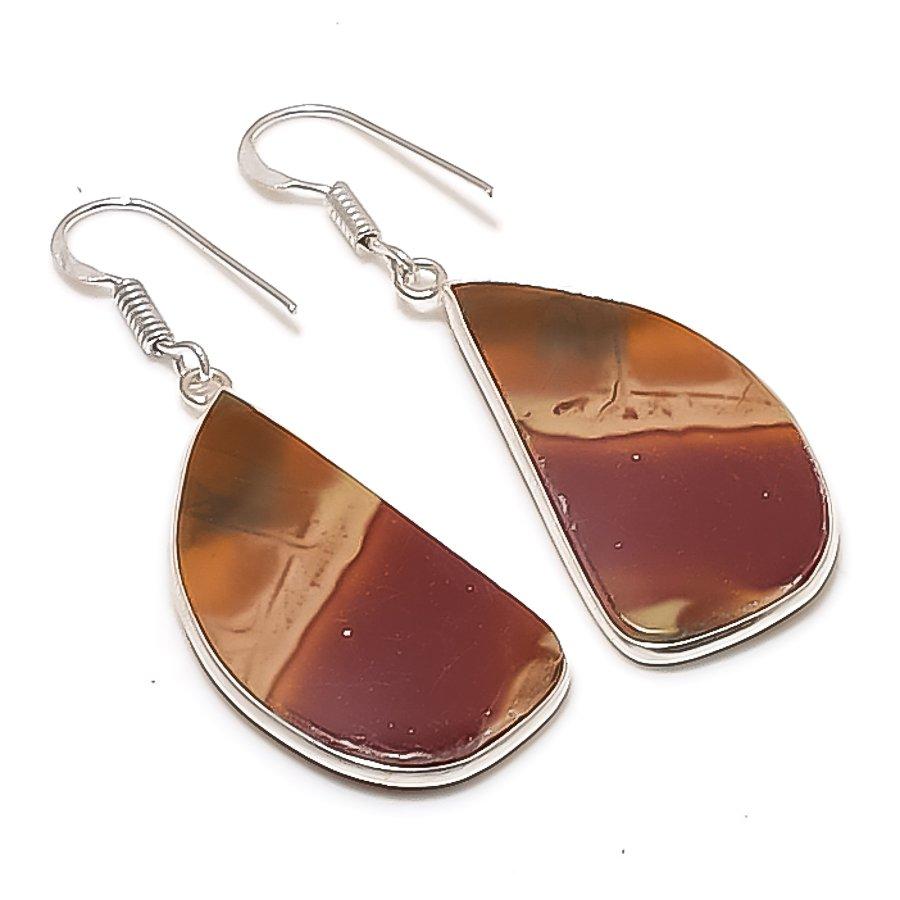 

Natural Polychrome Jasper Gemstone 925 Sterling Silver Earring 1.97 AE-11520