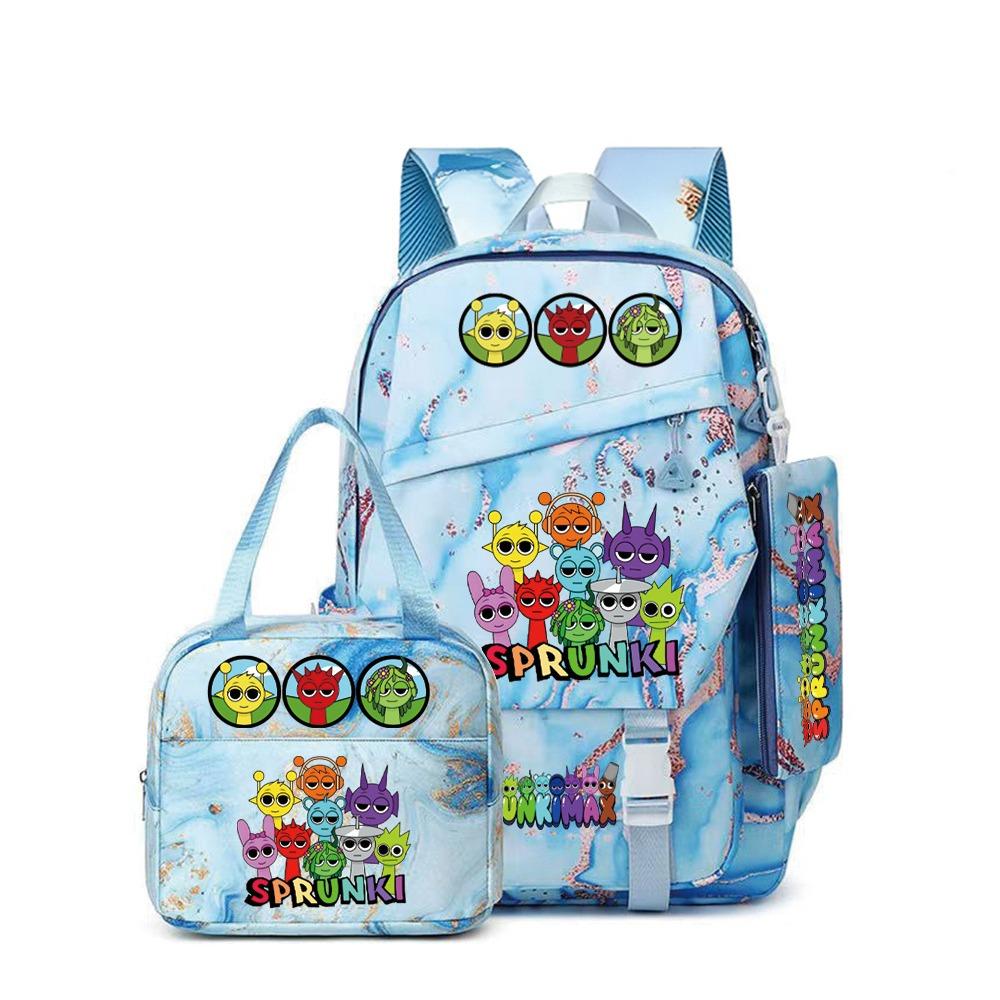 Rhythm Box Backpack Student School Bag Middle College Student Simple Outdoor Travel Backpack D