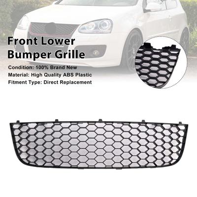 Front Center Lower Bumper Grille Grill Fit VW GOLF MK5 GTI 2006-2009