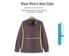 Spring/Autumn Plaid Loose Long-Sleeve Shirt for Women Aged 50-60