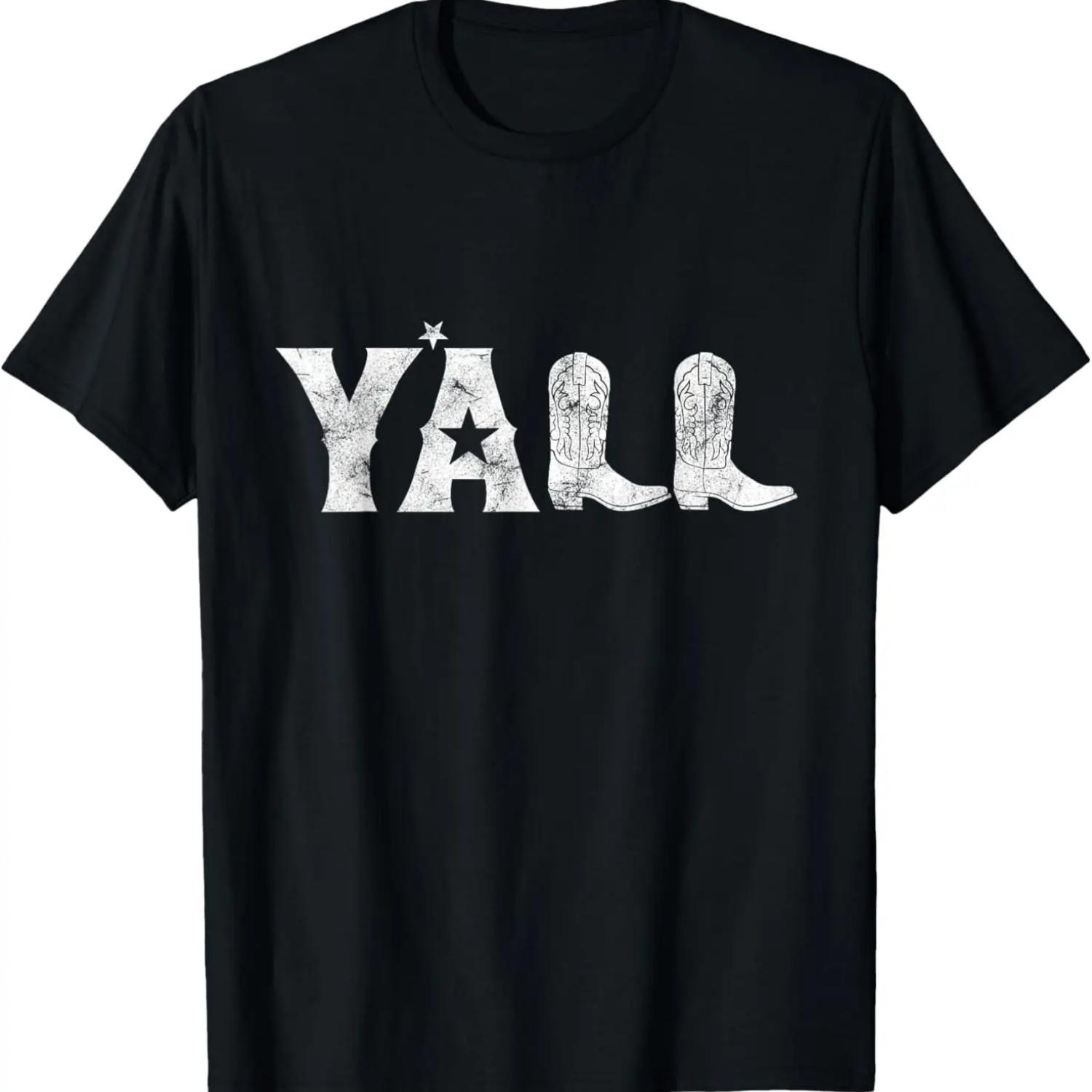 Funny Yall Boots T-Shirt S чёрный