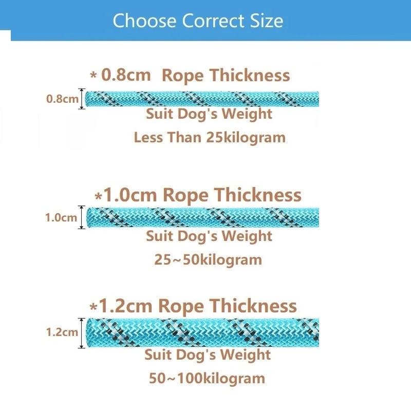 150cm/200cm/300cm Strong Dog Leash Prevent Dog Burst Forward Leash for Dogs Pet Accessories Pull Slip Shain Rope Walk Dog Leash