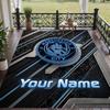 Custom Text Printed Rug Manchester City Non Slip Floor Carpet For Home Room Decor