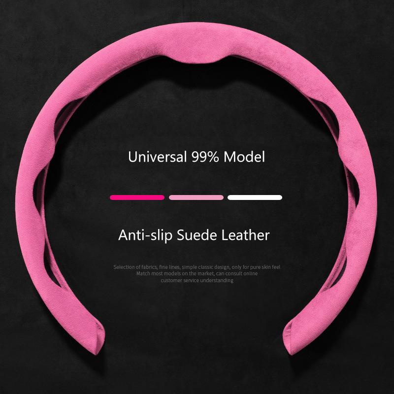 Car Steering Wheel Cover Suede Leather Booster Cover For Honda Accord CRV HRV Civic Fit Jazz Odyssey Car Accessories