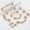 Nordic Solid Brass Furniture Handles Golden Handles for Wardrobe and Drawer Luxury Dresser Shoe Cabinets Kitchen Cabinet Handles