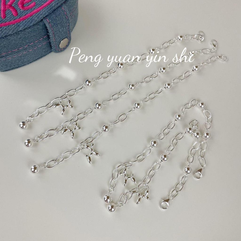 S925 Sterling Silver Balloon Dog Bead Bracelet - Women's Luxurious Cartoon Dog Jewelry