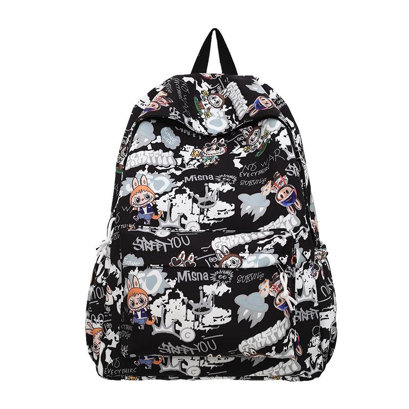 New backpack male junior high school student schoolbag fashionable new female backpack travel backpack