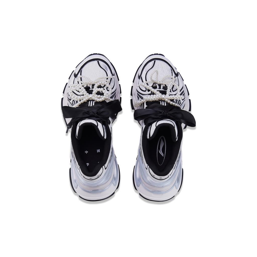 Li Ning Lijun BOW Comfortable Versatile Durable Support Low Top Casual Shoes Women Casual Shoes White AZGU008-8