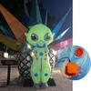 Lustiges aufblasbares Alien-Kostüm mit großem Kopf, Erwachsene