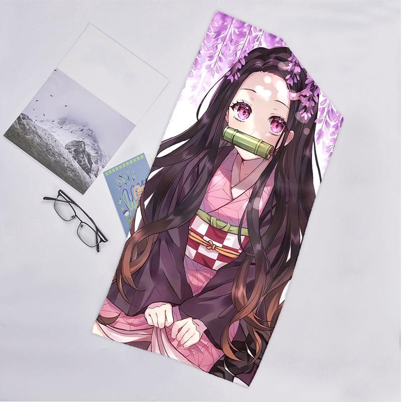 Tanjirou Nezuko Fashion Beach Towel: Ideal for Summer Adventures Soft, absorbent and quick drying suitable for swimming and bathing