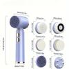 6-in-1 Elektrische Gesichtsreinigungsbürste – Tiefenreinigung der Poren, Peeling & Massage – 6 austauschbare Bürstenköpfe Wasserdichte & wiederaufladbare Reinigungsbürste