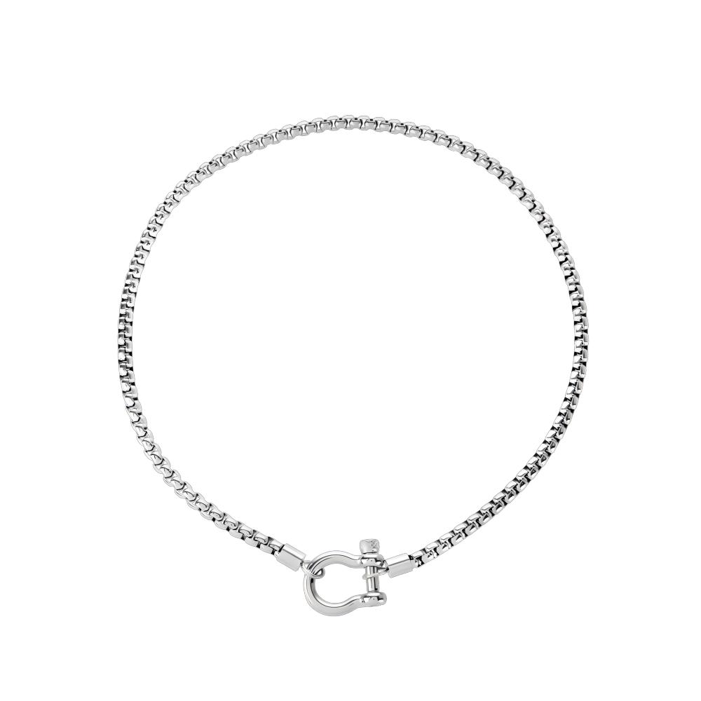 Mariasz Minimalist Stainless Steel Necklaces For Women Carabiner Horseshoe Screw Lock Collar Rope Chain Vintage Jewelry Gift