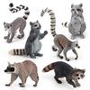Animal Model Simulated Detailed PVC Forest Animal Raccoon Model for Kids