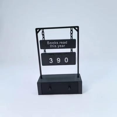 Wear Resist 3D Book Read Counter Books Read This Year Manual Rotation Reading Progress Tracker Bookish Decor Digital Storage