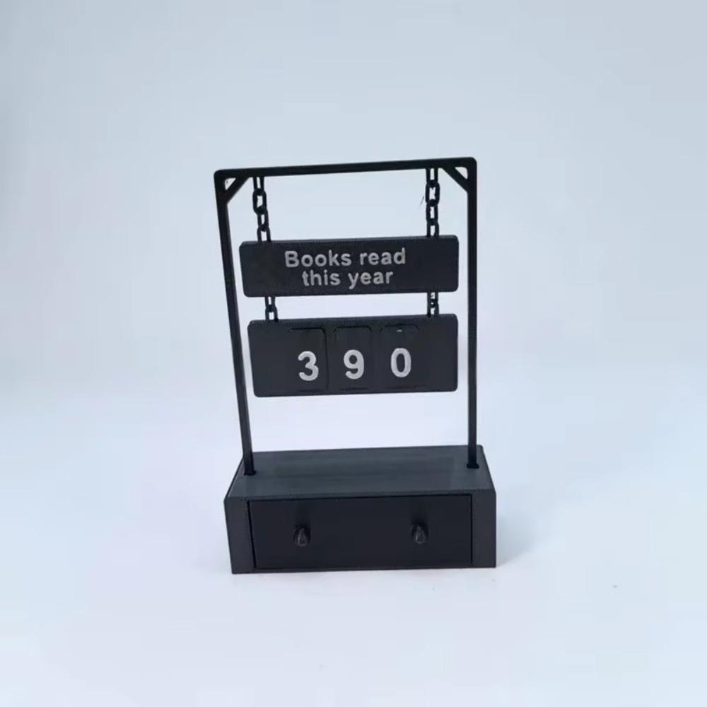 Wear Resist 3D Book Read Counter Bookish Decor Manual Rotation Hanging Book Counter Books Read This Year Number Display