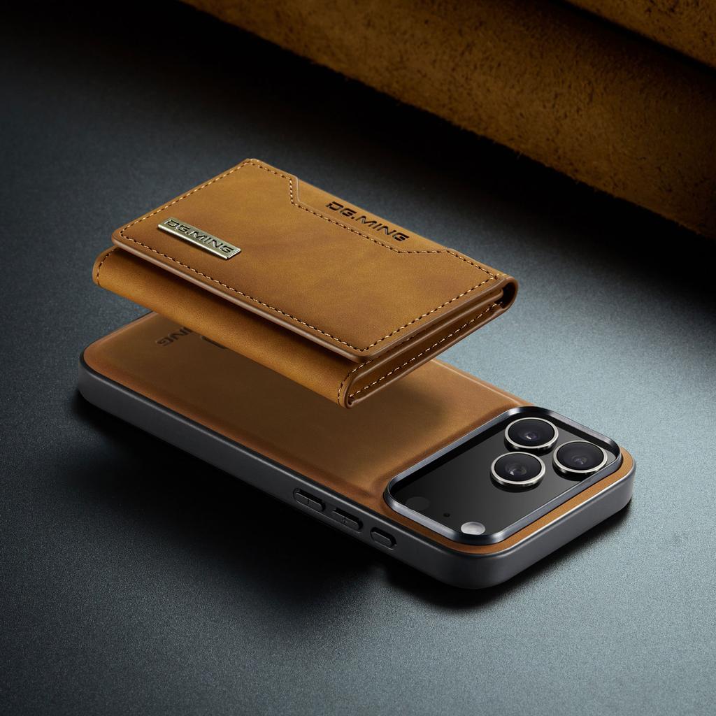 Luxury Leather Phone Case for IPhone 17 Pro Max Air16E 16 14 15 Plus 13 12 11 Pro Max Magnetic Detachable Card Stand Wallet