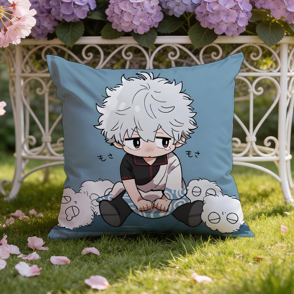 Anime G-Gintama Cushion Cover Home & Car Dual-Scene Pillow Cover: Reversible for Premium Comfort