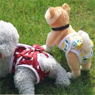 Niedliche physiologische Hose für Hunde, waschbare Hundewindeln, wiederverwendbare Hygienehöschen für Hündinnen