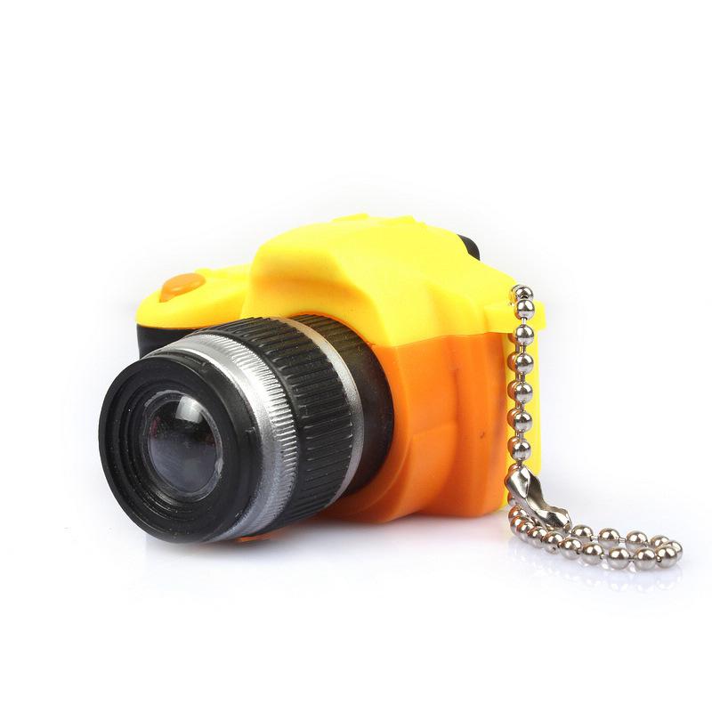 Creative DSLR Camera Keychain with LED Light & Sound - Phone Case Ornament Pendant