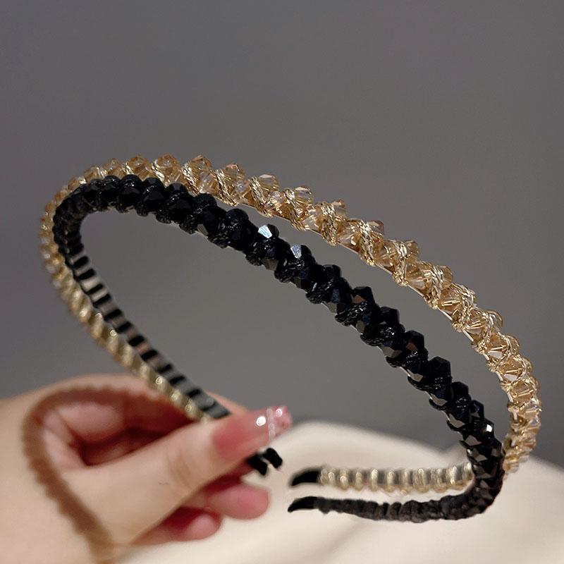 2pc Fashion Vintage Crystal Headwear Headband Women Girls Hair Bands Korean Hairband for Wedding Party Hair Accessories