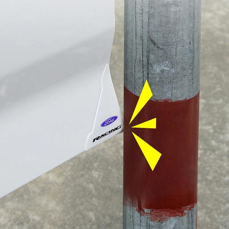 2Pc Car Door Corner Transparent Protective Door Protector Stickers For Ford Fiesta Ranger Mondeo Fusion Escape Kuga Edge Mustang CVZ1
