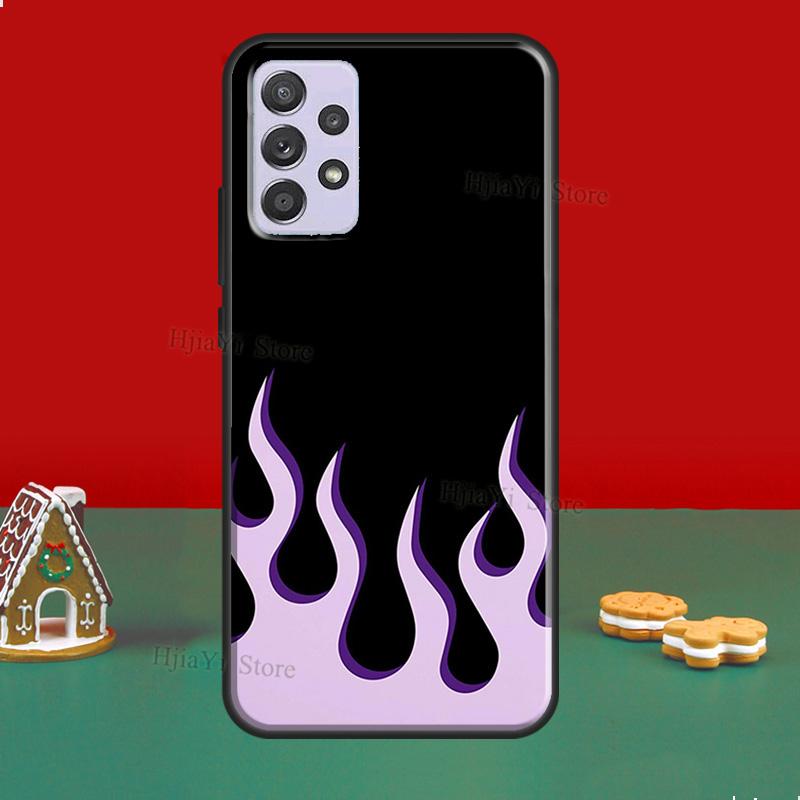 Flame Aesthetic Light Blue Fire Pink Case For Samsung A52 A12 A32 A42 A72 A51 A71 A31 A11 A40 A50 A70 A02S A21S Phone Cover