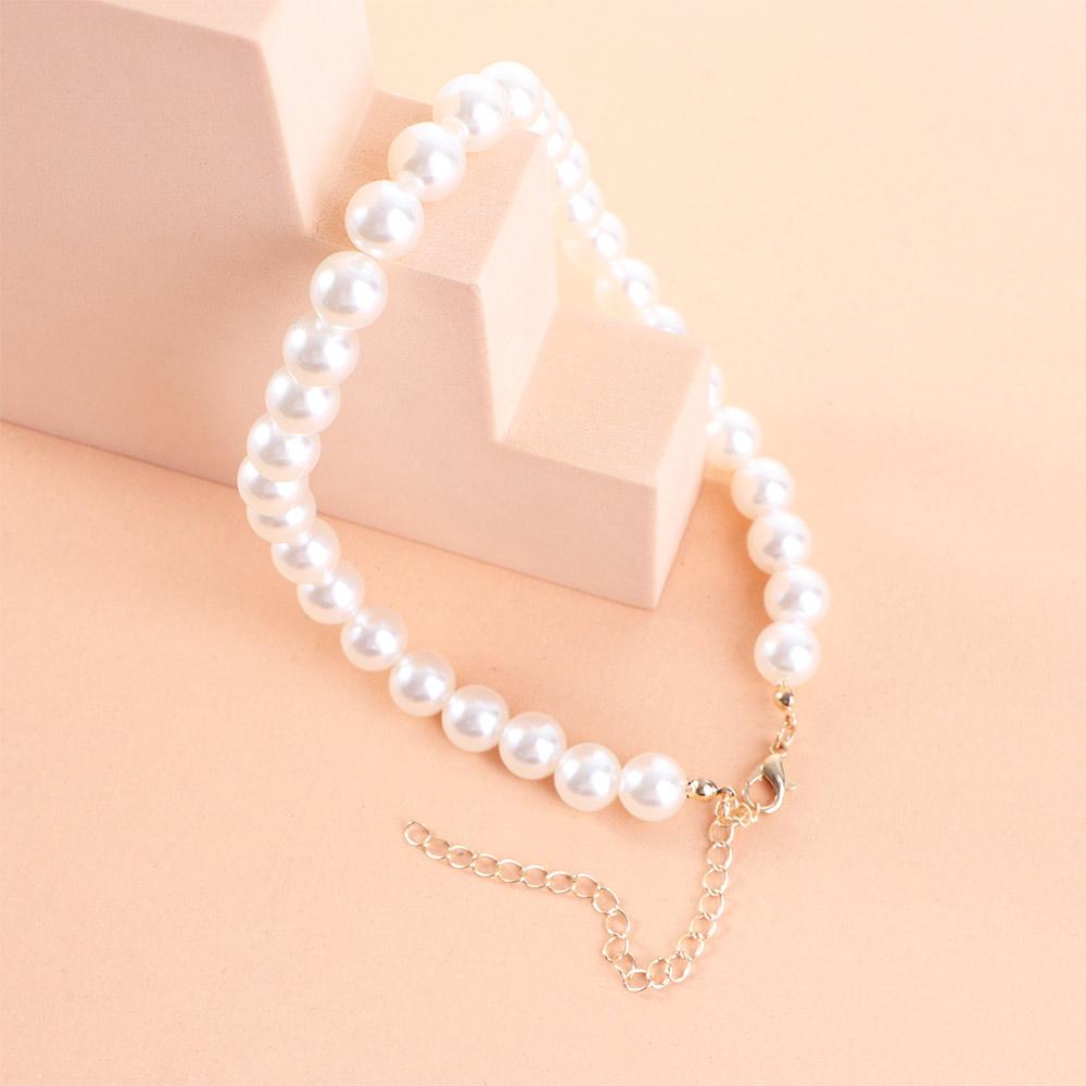 White Pearl Fashion Jewelry Choker Clavicle Chains Korean Style Pearl Chokers Women Necklaces