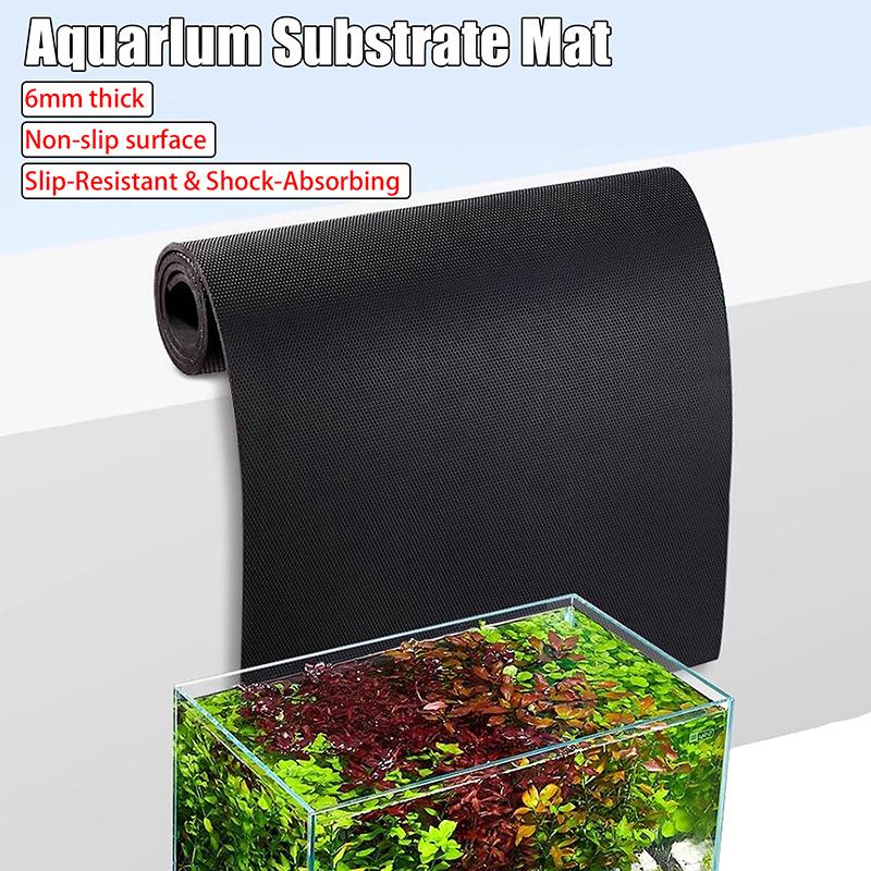 Black Thickened Fish Tank Non-slip Pad, Aquarium Shock-Absorbent Mat, Eco-friendly Insulation, Ideal for Terrarium Landscaping
