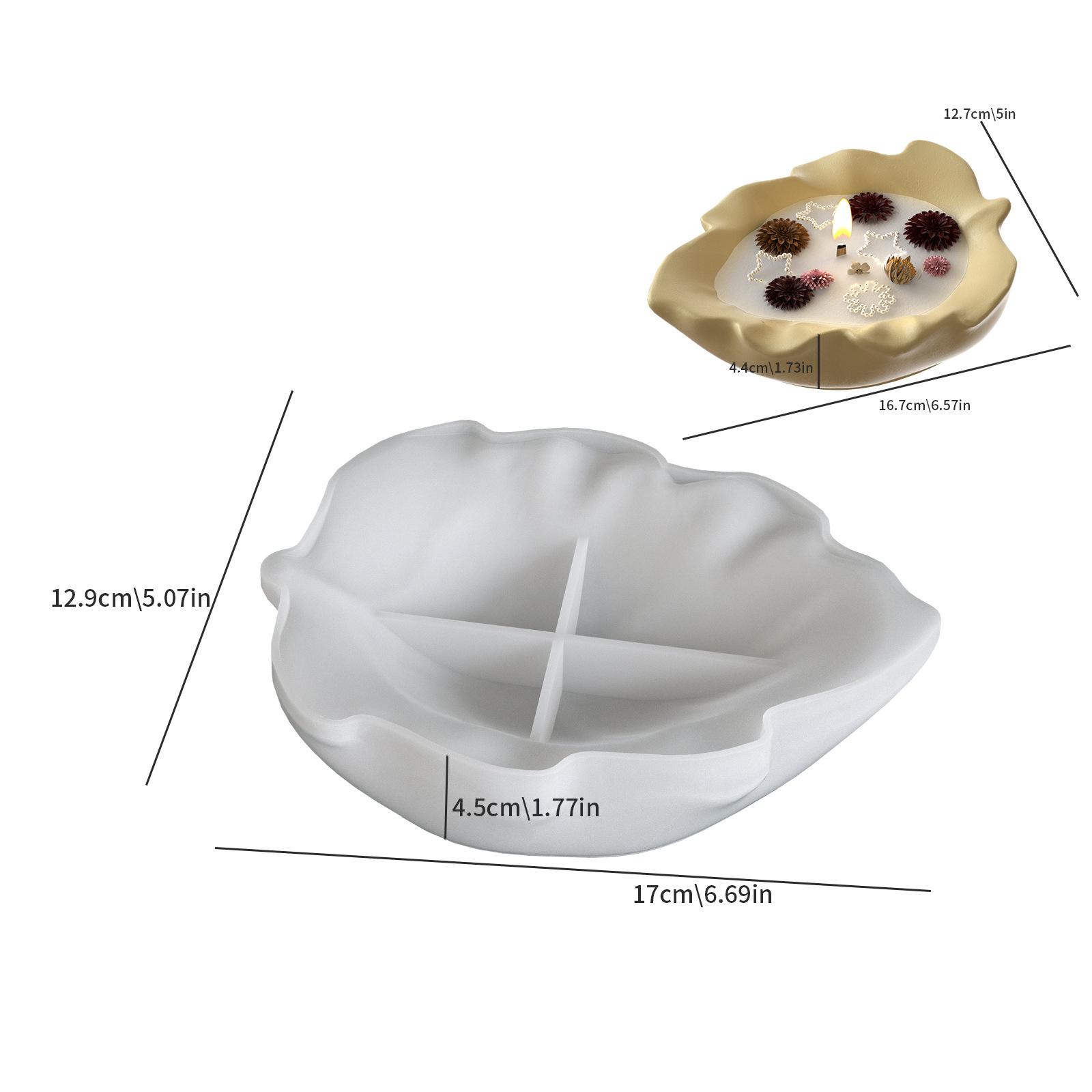 Leaf Tray Silicone Mold DIY Aromatherapy Plaster Leaf Dish Candle Cup Mold