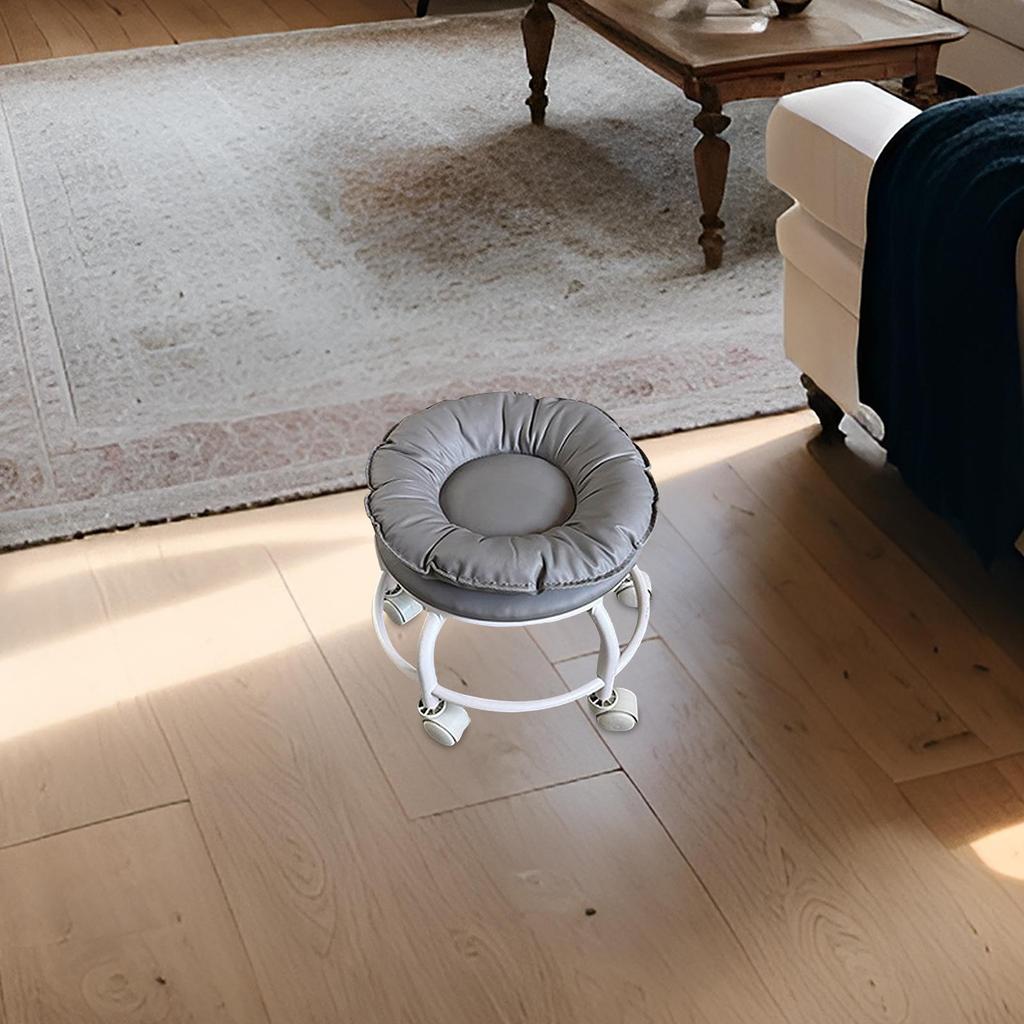 Stool with Universal Wheels, Small Stool, Ideal for Pedicure, Salon And Hairdressing.