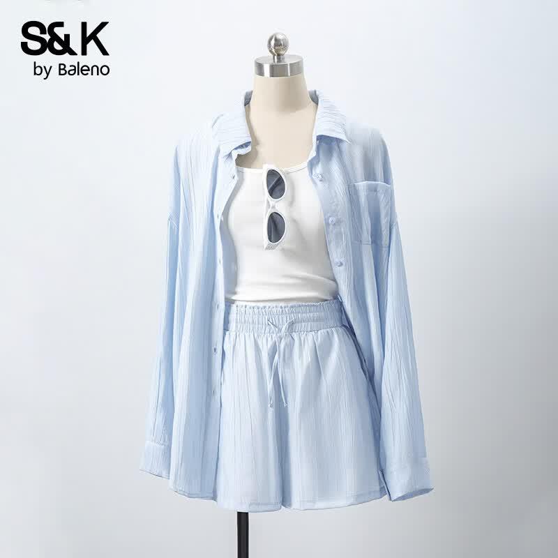 Baleno Women s S&K Relaxed Summer Shirt & Shorts Set XL