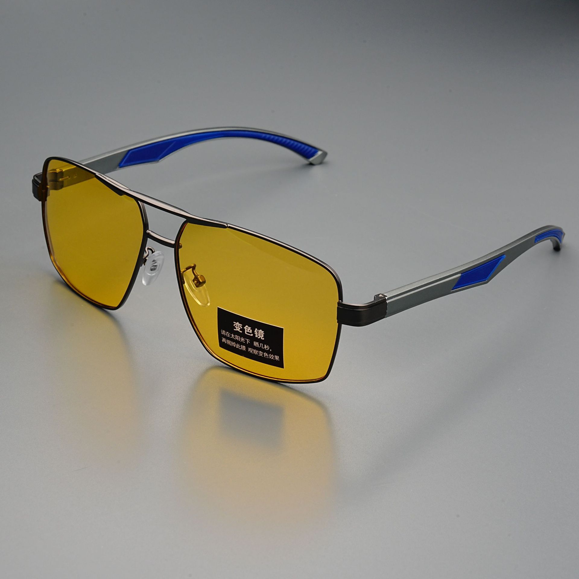 

JYL Men s Sunglasses Photochromic Driving Fishing UV Protection gray frame night vision film темный лаванды