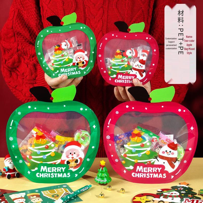Festive Red Sock Candy Gift Bags: Christmas Self-Sealing Holiday Decoration
