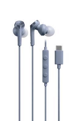 Audio Technica ATH-CKS330C BL Earphones Wired 1.2m with Microphone USB Type-C Heavy Bass Canal Type PC Windows Mac Android Blue