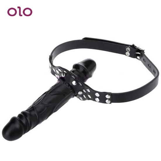 Funny Dildo Ended Anal Penis Dual Simulation Gag Masturbate Plug Women Adult Sex Tool