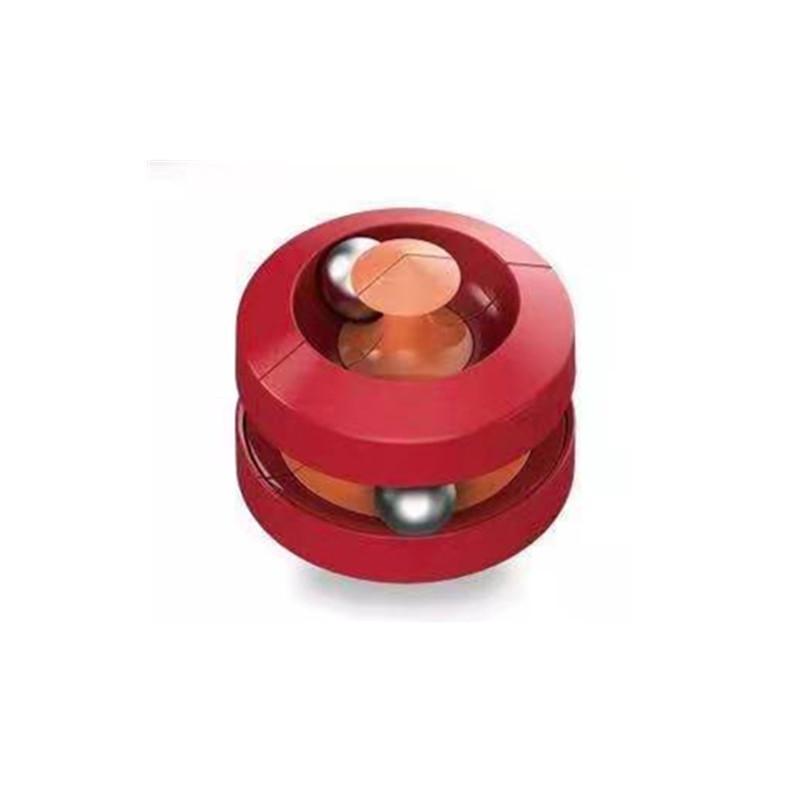 Unique Metal Marbles Adult Stress-relieving Toy, Creative Rotating Finger Track Ball Rubik's Cube, Fidget Spinner