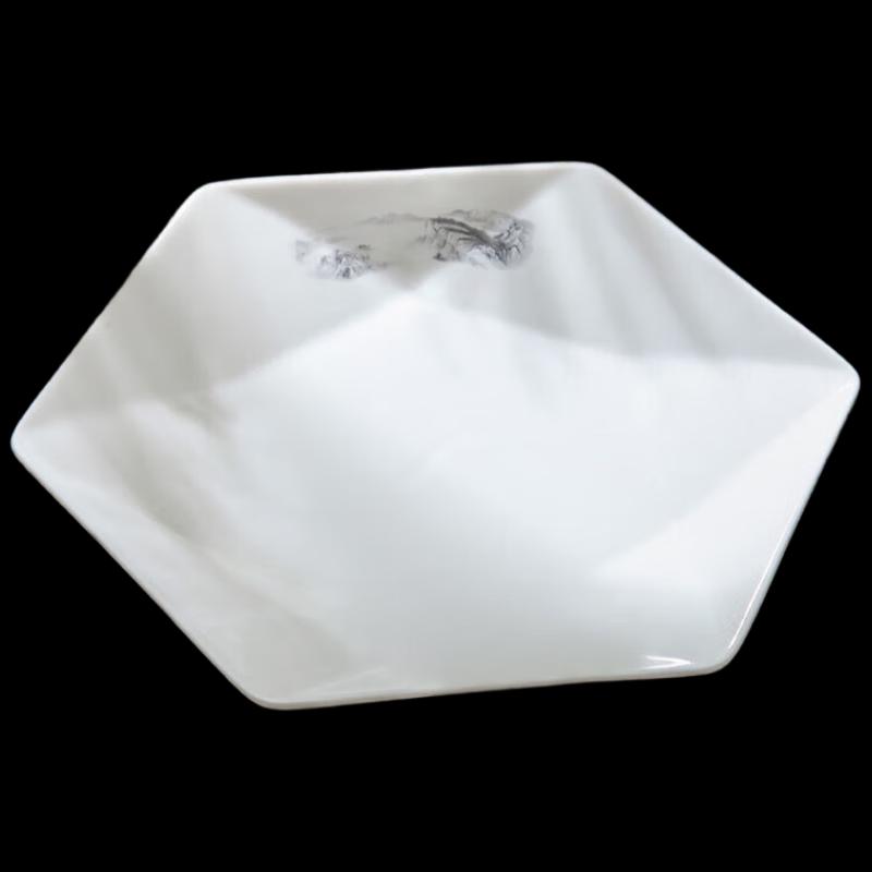 White Irregular Ceramic Dinner Plate