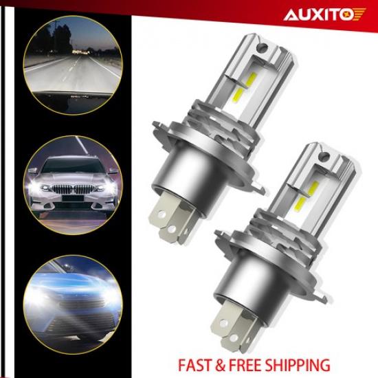 Bright H4/9003 6000K Super Headlight White LED Bulb Set Plug&Play Universal 2PCS